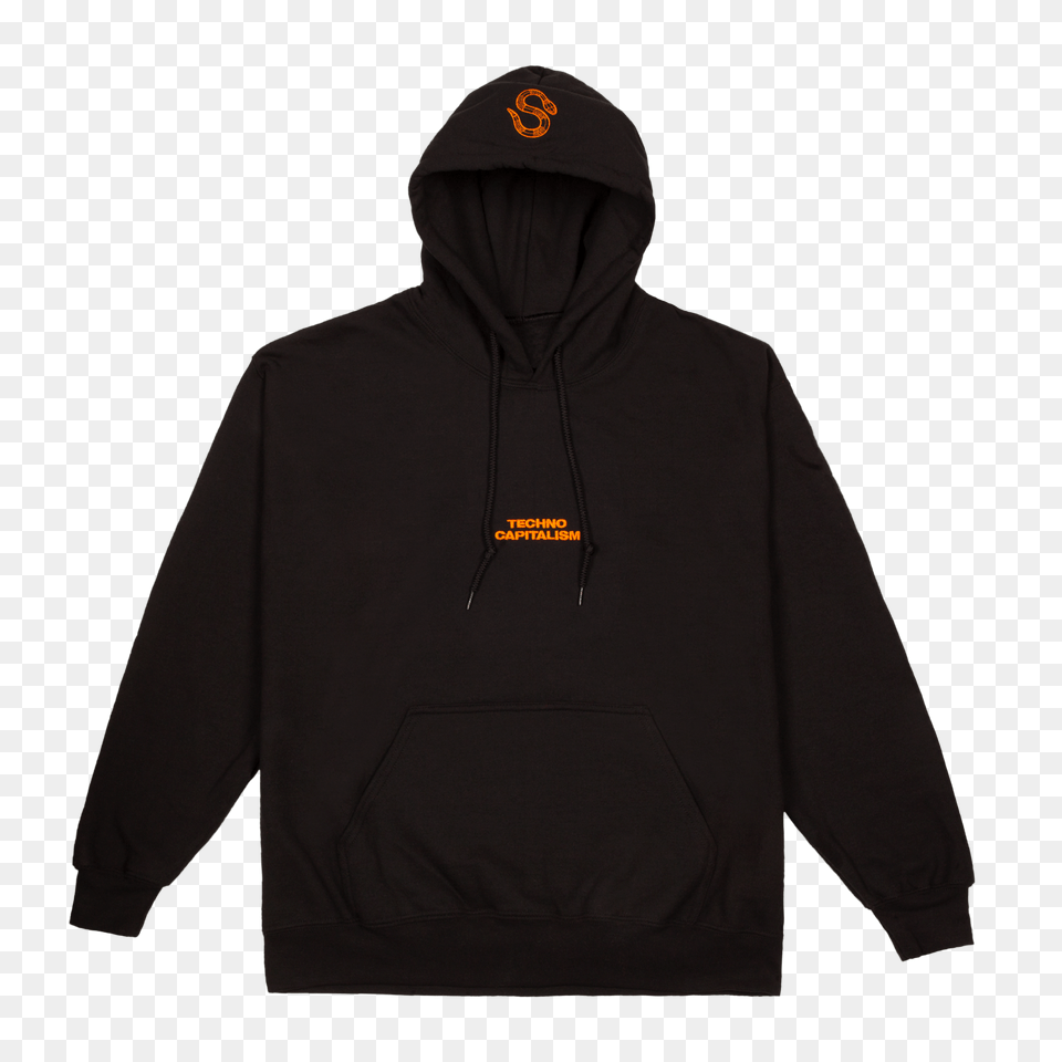 Black Back Printed Hoodie Black Orange Embroidered Sita Abellan, Clothing, Hood, Knitwear, Sweater Free Png Download