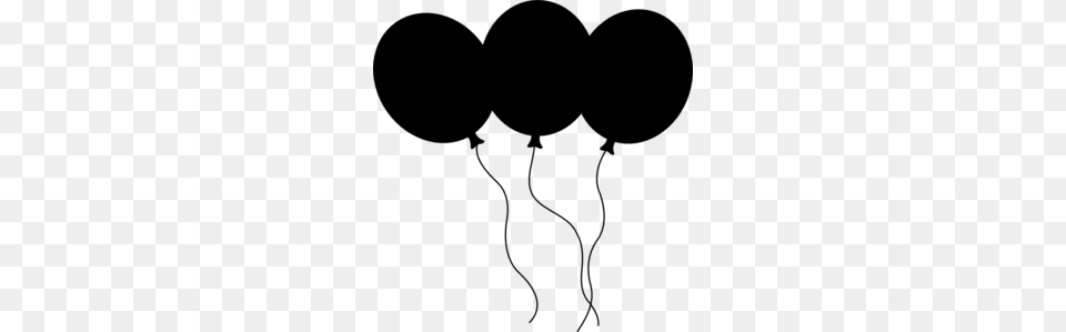 Black Balloons Clip Art, Gray Png Image