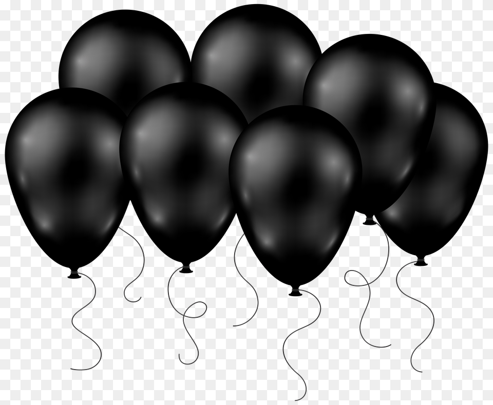 Black Balloons Cliparts, Silhouette Free Transparent Png