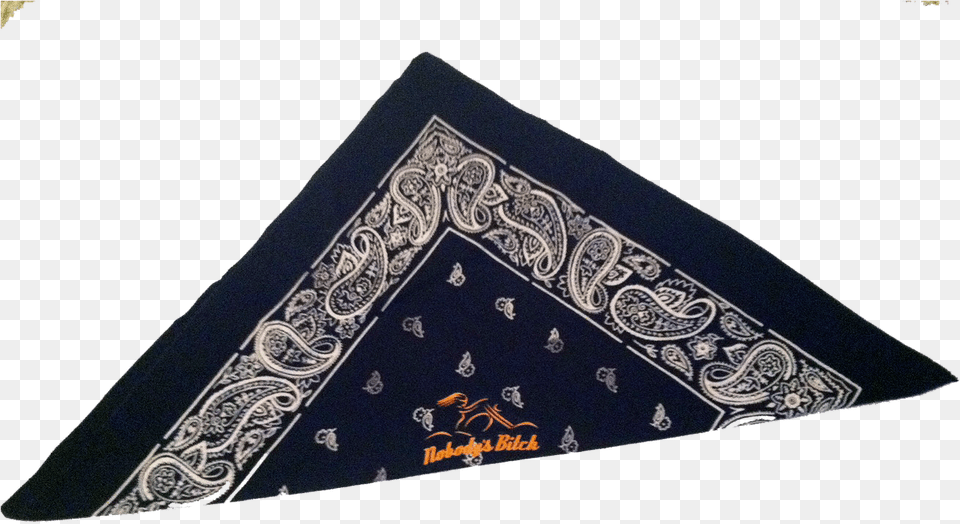 Black Bandana With Orange Logo Placemat, Accessories, Headband Free Png Download
