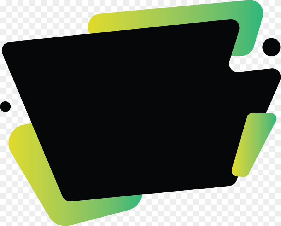 Black Banner With Yellow Green Gradient Abstract, Blackboard Free Png