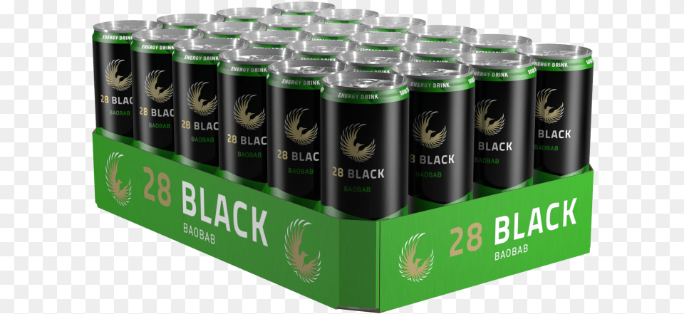 Black Baobab Energy Drink 24er Tray Dose Beer Bottle, Alcohol, Beverage, Lager, Can Free Transparent Png
