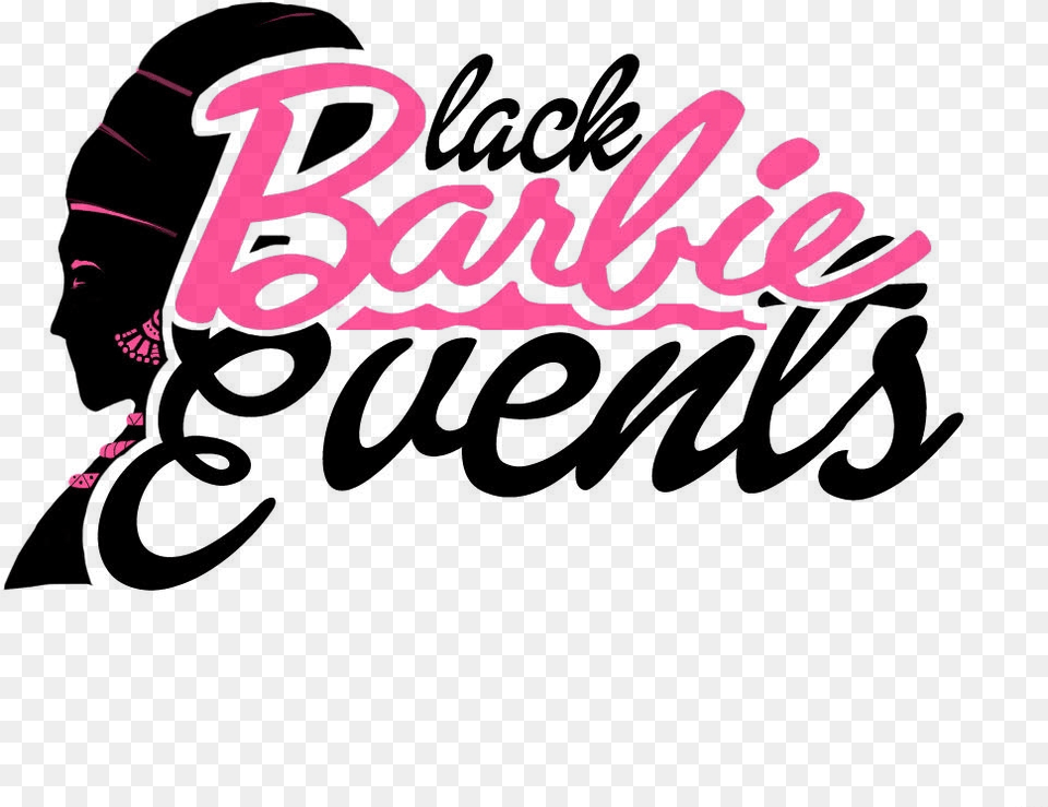 Black Barbie Logo Calligraphy, Light, Text Free Png Download