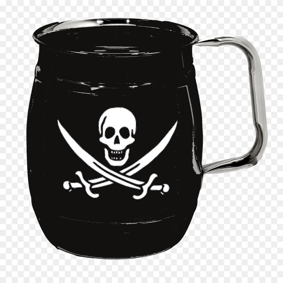 Black Barrel Mug, Cup, Stein, Face, Head Free Transparent Png