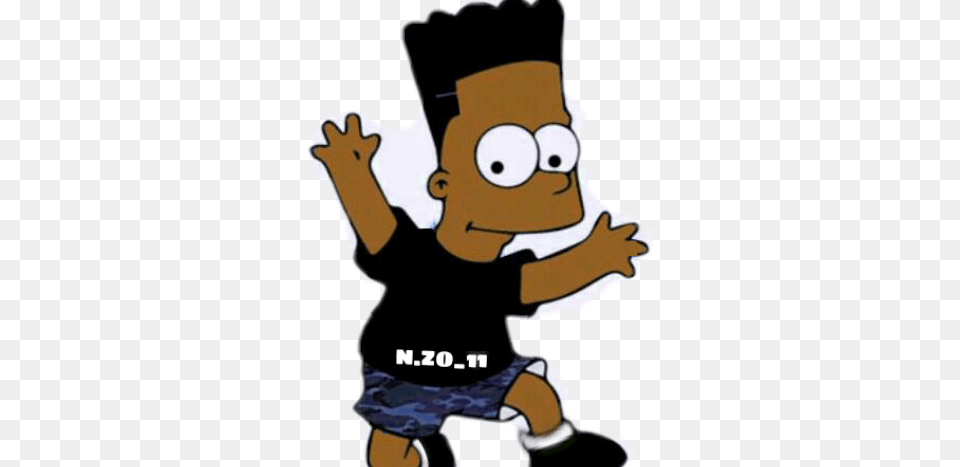 Black Bart Simpson, Clothing, Shorts, Baby, Person Free Transparent Png