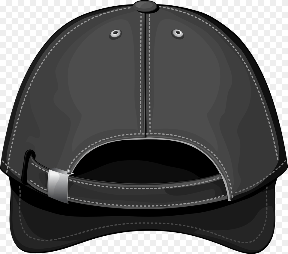 Black Baseball Cap Back Clipart Vector Image Snapback, Baseball Cap, Clothing, Hat Free Png Download
