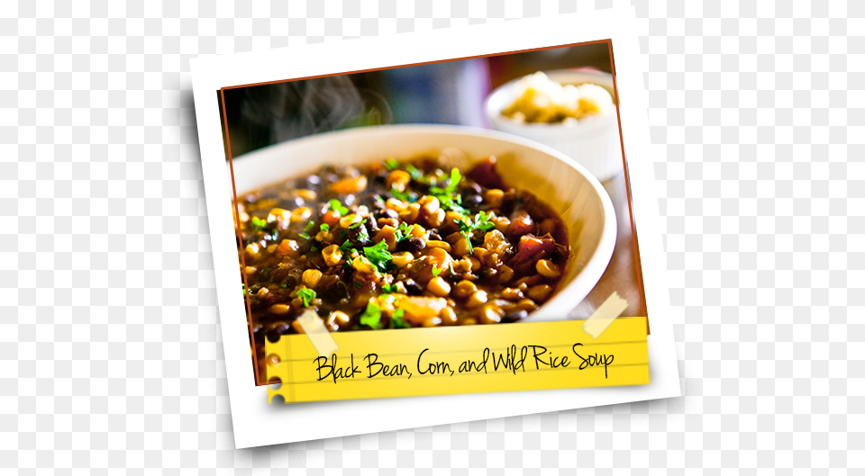 Black Bean Corn And Wild Rice Soup Dish, Food, Lentil, Plant, Produce Png Image