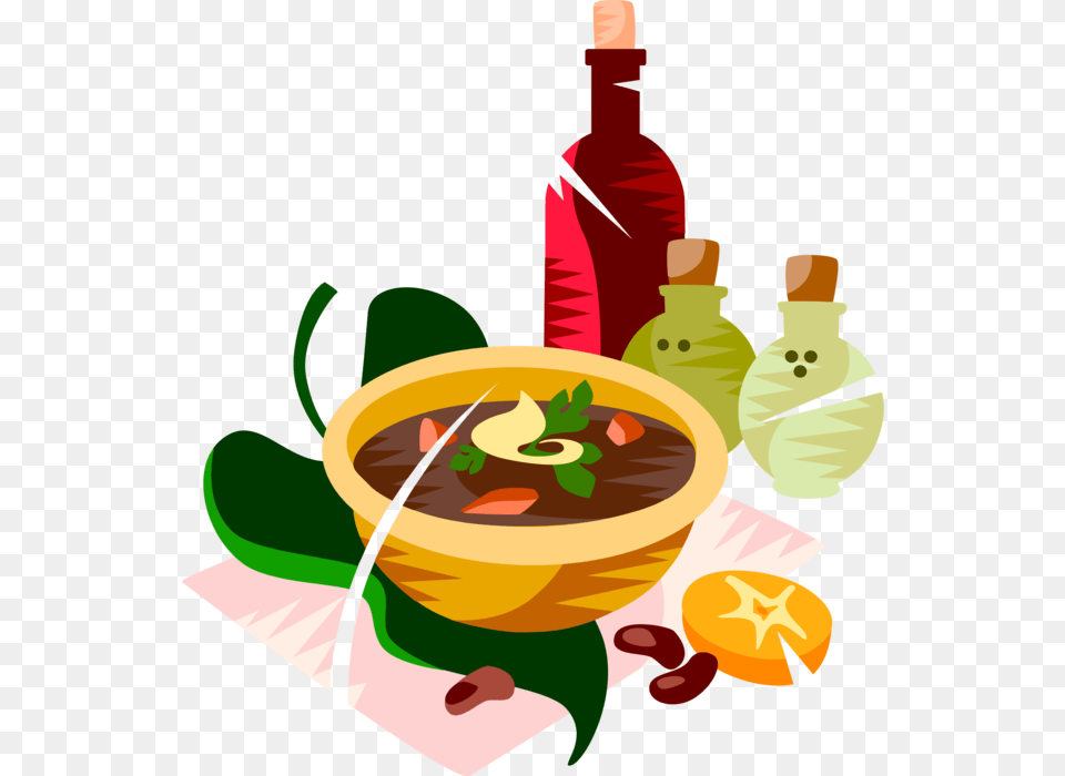 Black Bean Soup Illustration, Dish, Food, Lunch, Meal Free Png Download