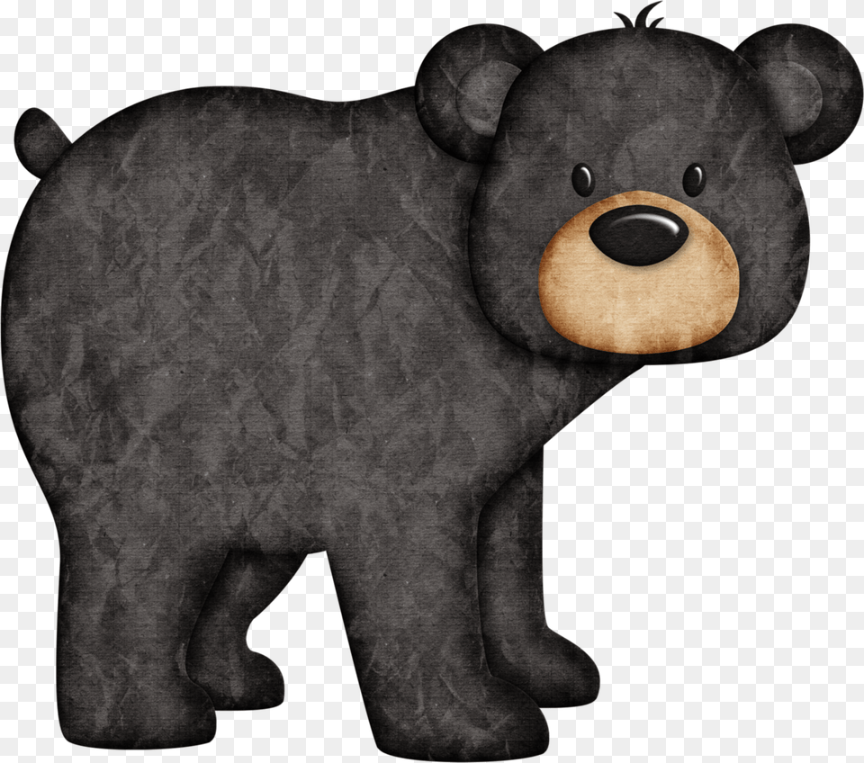 Black Bear Cartoon Clip Art Black Bears, Animal, Mammal, Wildlife, Toy Free Png Download