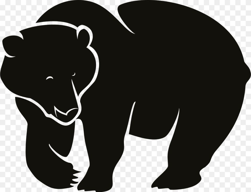 Black Bear Clipart, Animal, Mammal, Wildlife, Silhouette Free Png