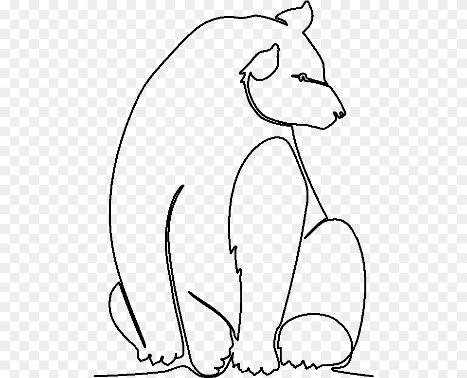 Black Bear Sits Quilting Pattern Cartoon, Gray Png
