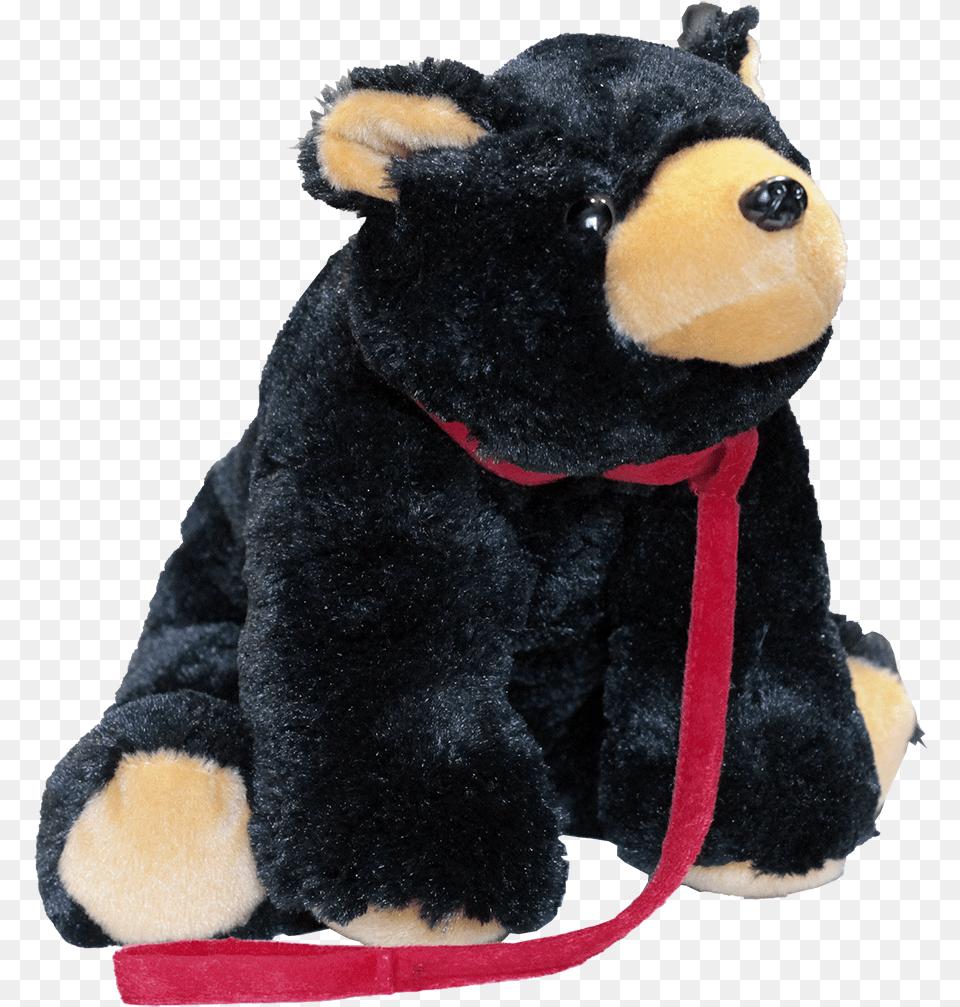 Black Bear With Felt Leash Plush Toy Stuffed Toy, Teddy Bear Free Png