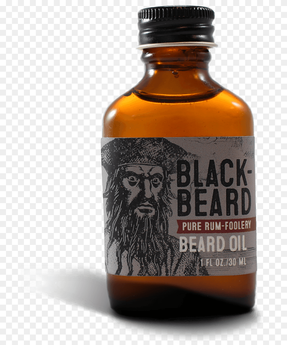Black Beard Oil, Bottle, Alcohol, Beer, Beverage Free Png