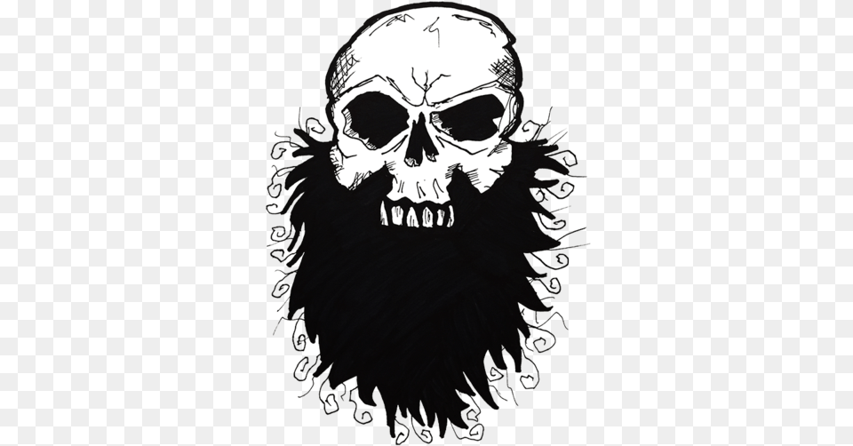 Black Beards Watch Modify Long Beard Skull, Person, Stencil, Head, Face Free Png Download