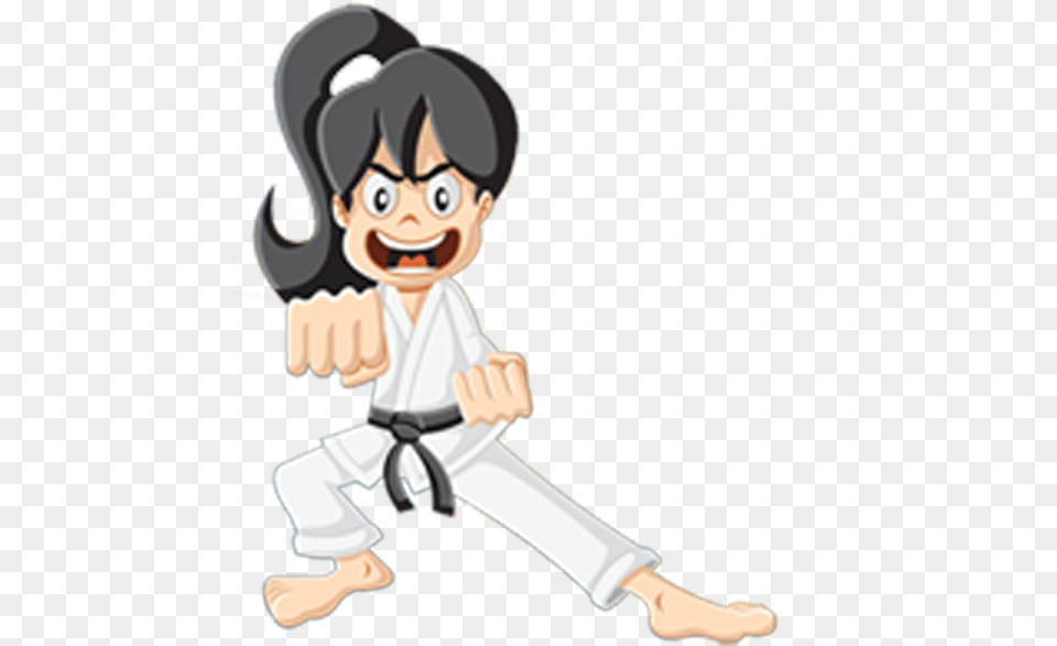Black Belt Karate Cartoon, Baby, Martial Arts, Person, Sport Free Transparent Png