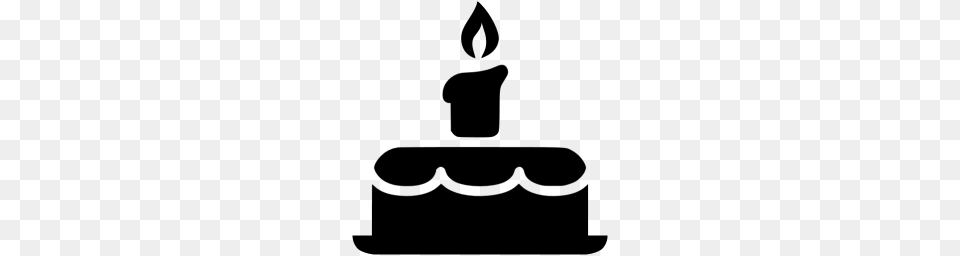 Black Birthday Cake Icon, Gray Free Png Download