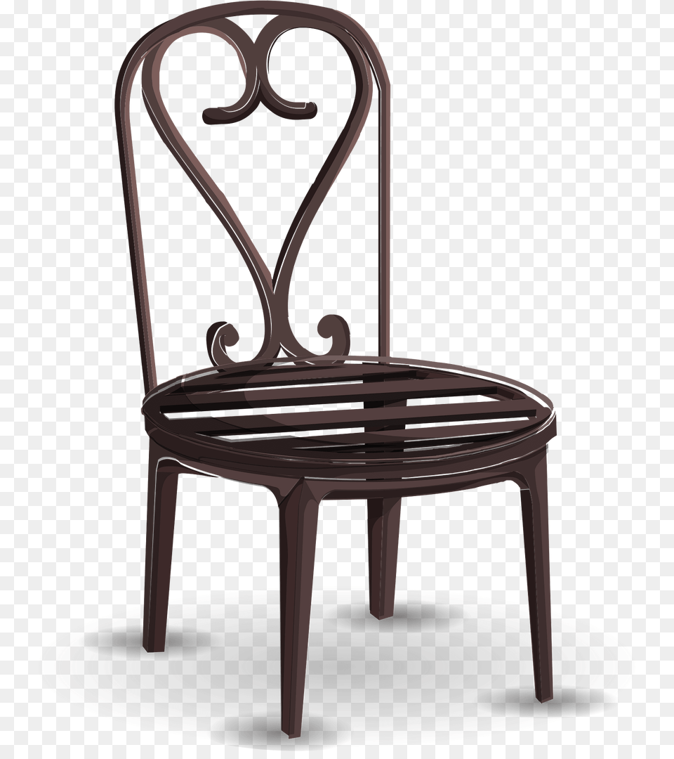 Black Bistro Chair Clipart, Furniture Free Png Download