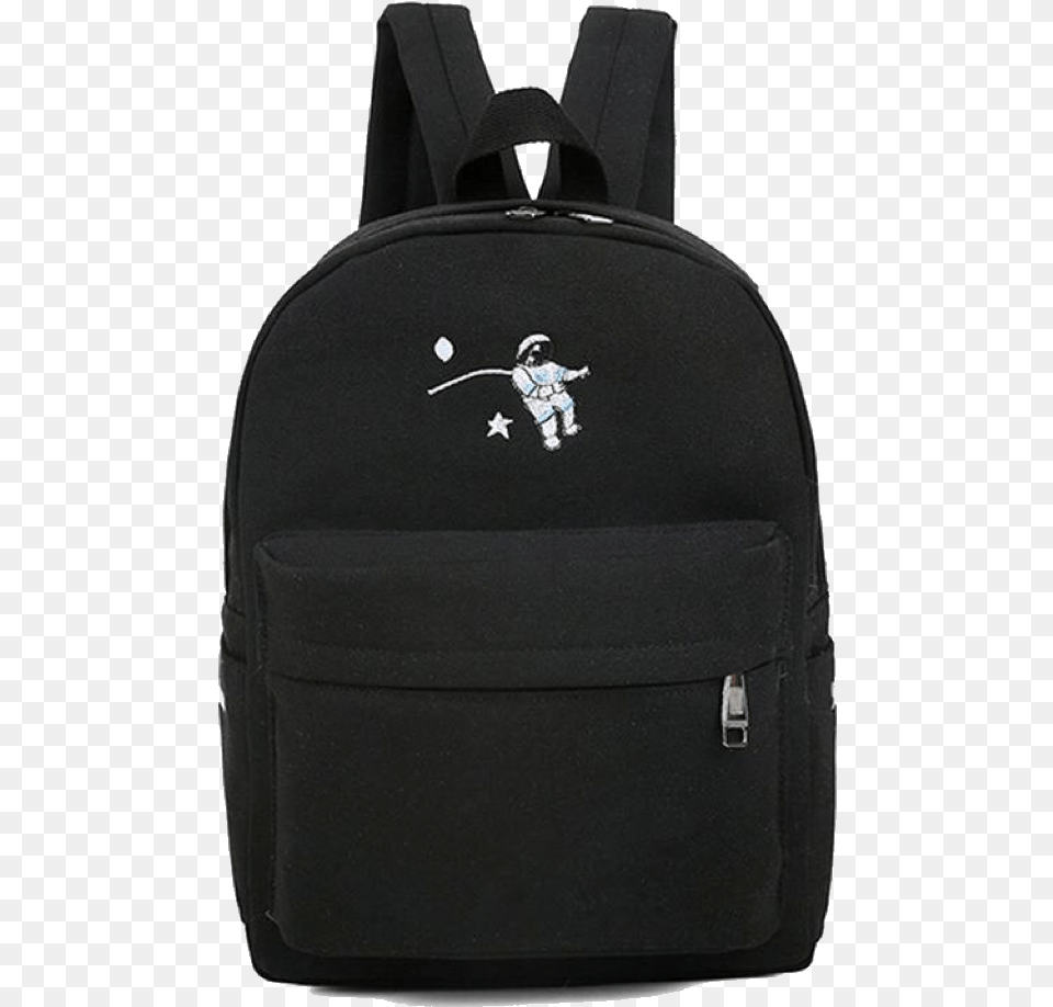 Black Blacktheme Blackaesthetic Aesthetic Bookbag Black Backpacks, Backpack, Bag, Person, Accessories Free Png Download