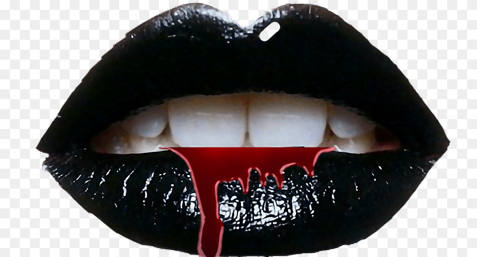 Black Blood Halloween Horror Lips Black Lips Transparent Background, Body Part, Mouth, Person, Teeth Png Image