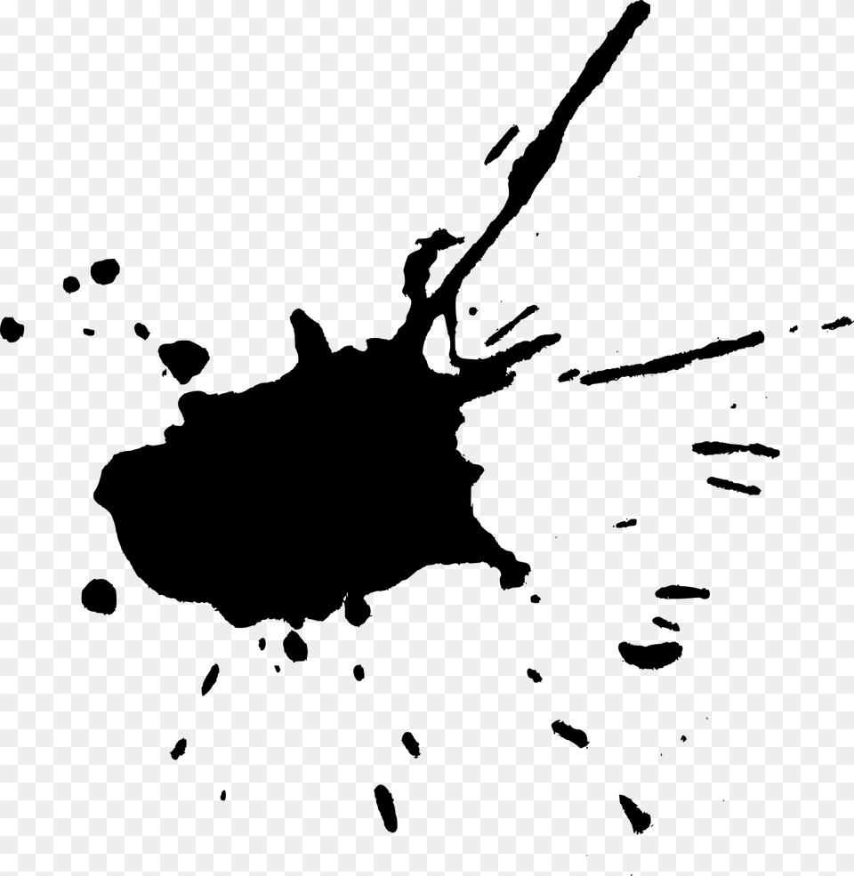 Black Blood Splatter, Stain, Stencil, Animal, Cat Free Png Download