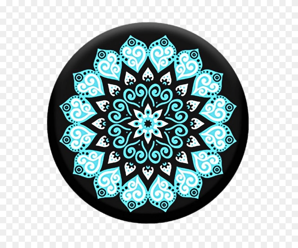 Black Blue And White Kaleidoscope, Plate, Pottery, Art, Nature Free Png