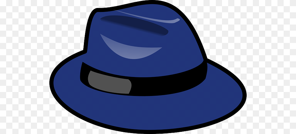 Black Blue People Cartoon Clothing Hat Hats Fedora Clip Art, Sun Hat, Hardhat, Helmet Free Png Download