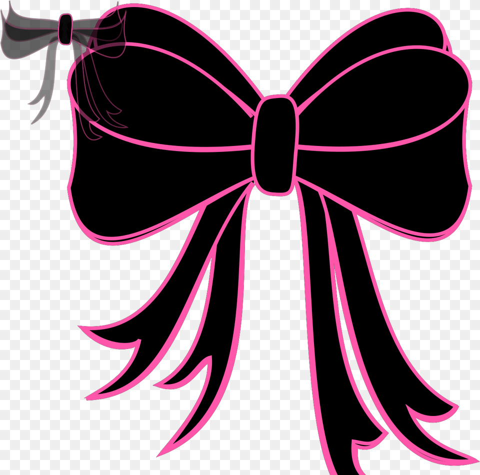 Black Bow Clip Art Minnie Mouse Ribbon Bow Black, Accessories, Formal Wear, Purple, Tie Free Png