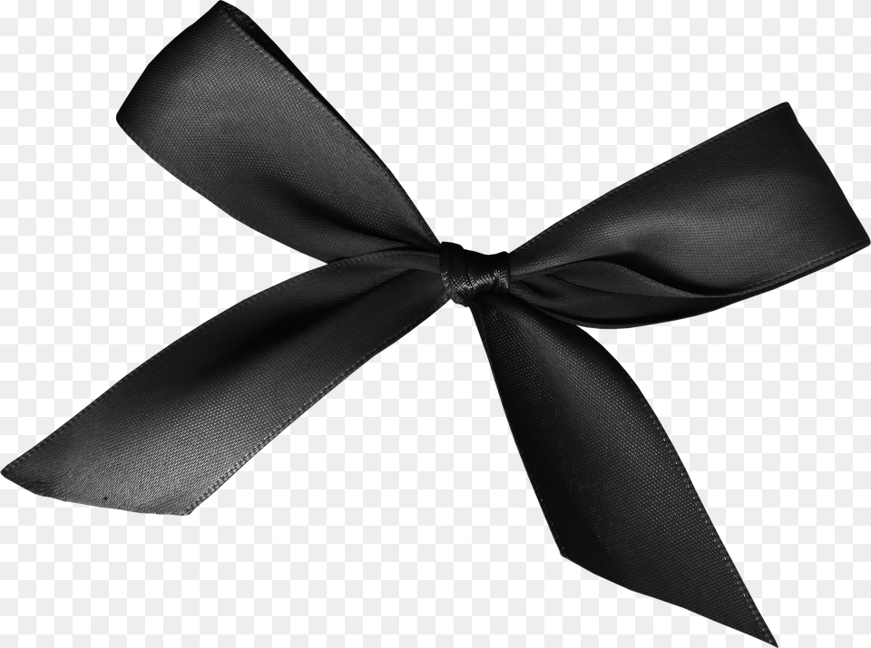Black Bow Ribbon Black Ribbon Bow, Accessories, Formal Wear, Tie Png Image