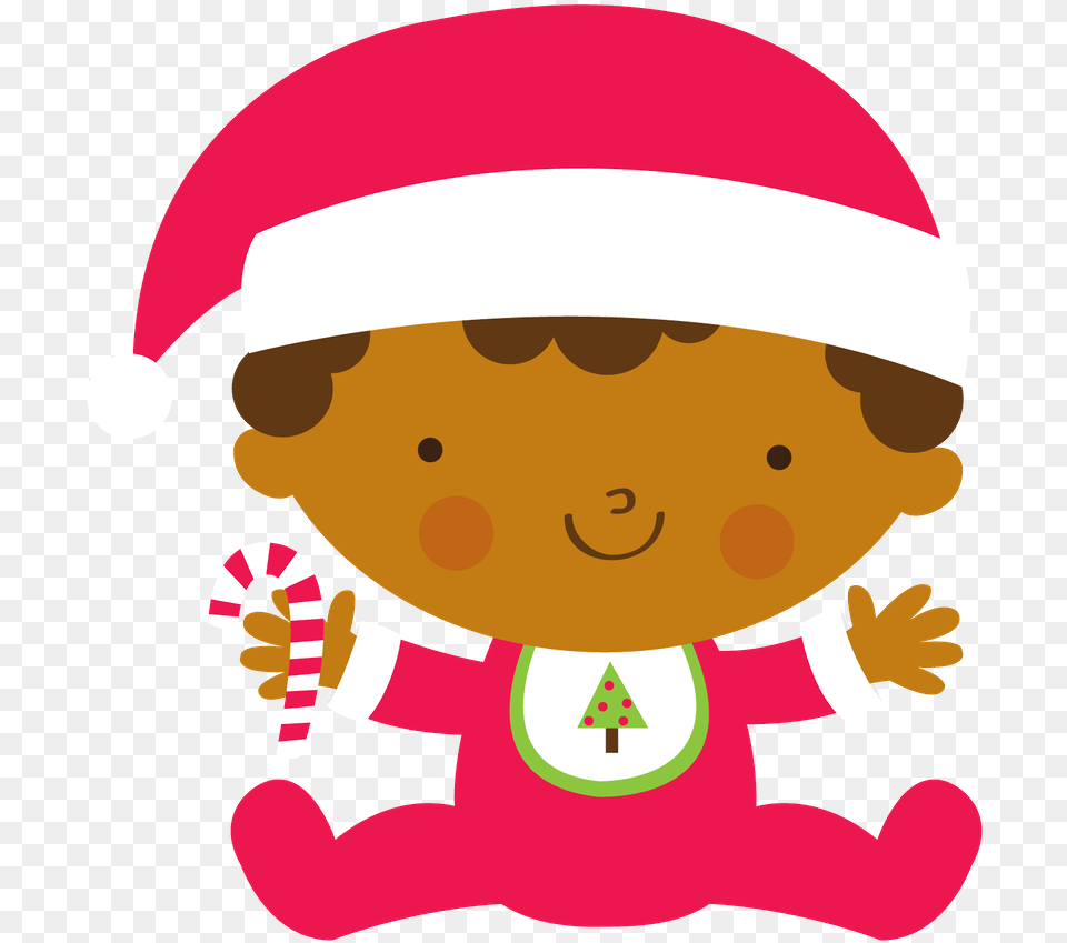 Black Boy 1st Christmas Round Ornament Clipart Baby Christmas Clip Art, Elf, Person, Plush, Toy Png
