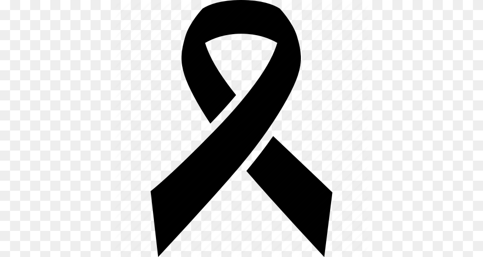 Black Breast Cancer Grief Mourning Remembrance Ribbon Icon, Accessories, Belt, Symbol, Architecture Free Png