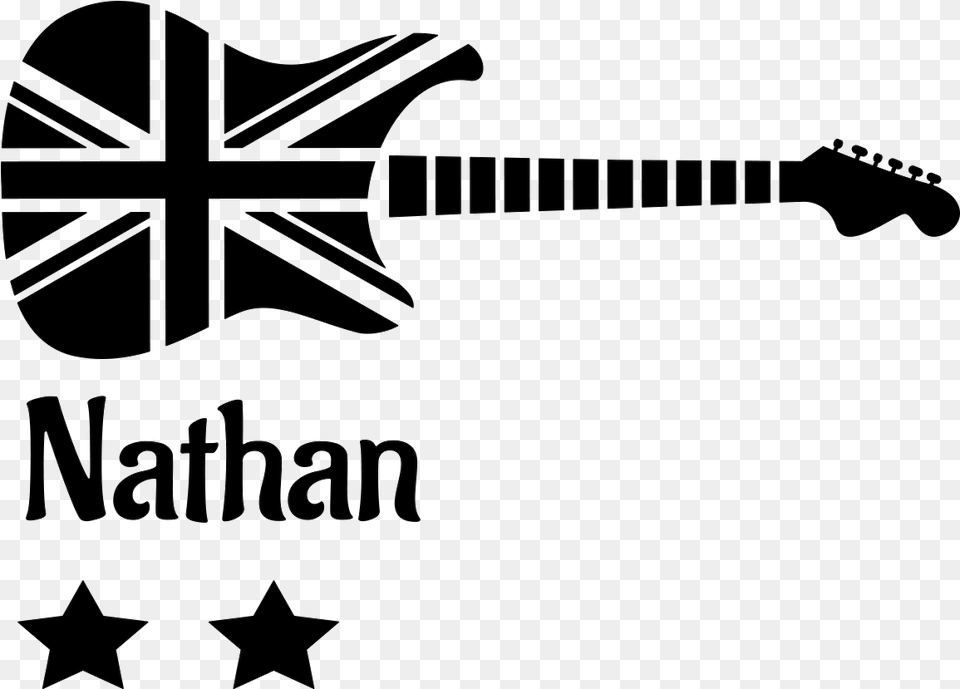 Black British Flag, Guitar, Musical Instrument, Bass Guitar Png