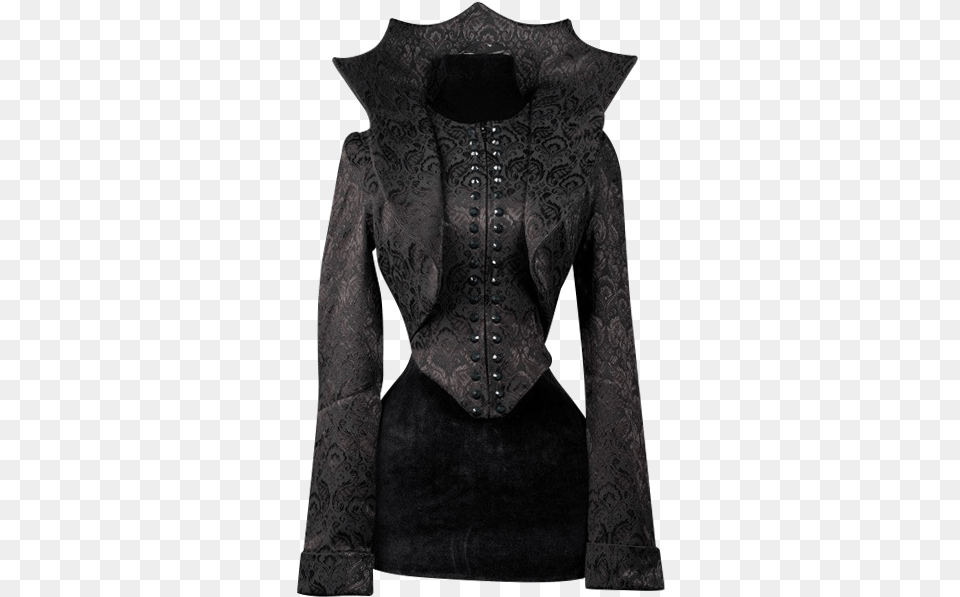 Black Brocade Evil Queen Jacket, Clothing, Long Sleeve, Sleeve, Blouse Free Png