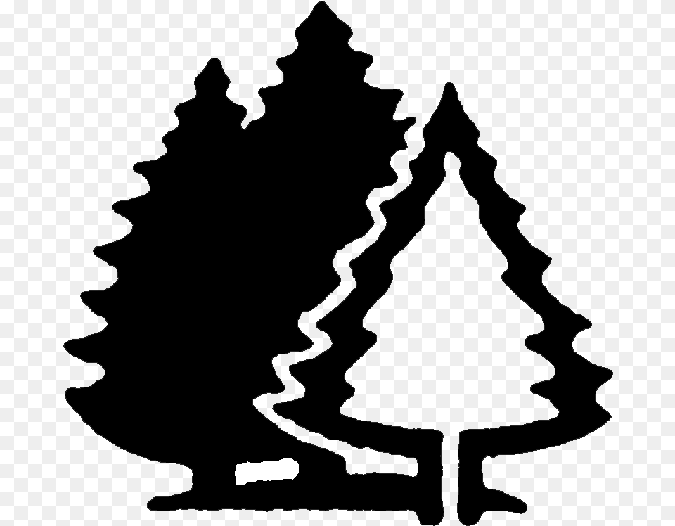 Black Brook Cove Campground Camping Tree Clipart Black And White, Cutlery, Firearm, Weapon Png