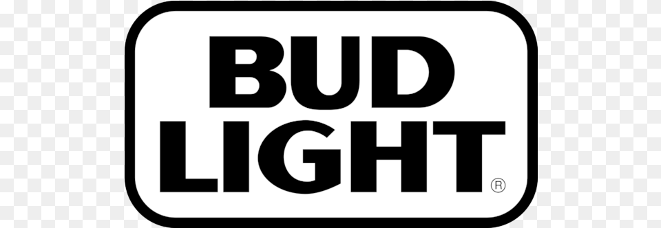 Black Bud Light Logo, Sticker, Bus Stop, Outdoors, Text Png Image