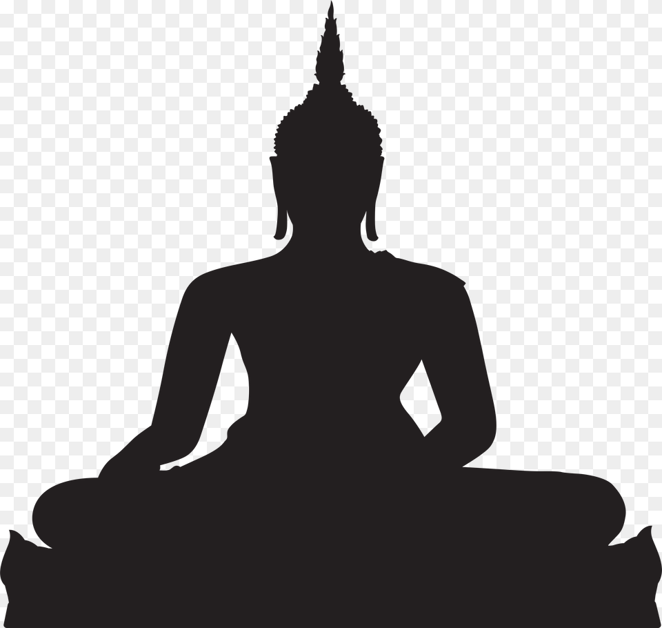 Black Buddha Silhouette Clip Art, Person, Prayer Free Transparent Png
