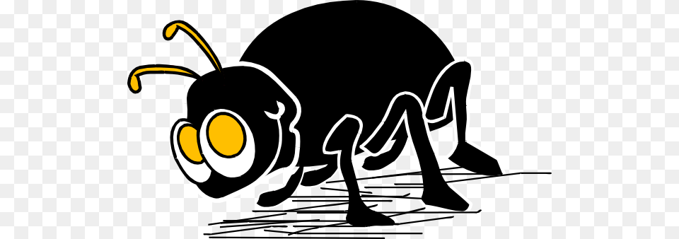Black Bug Mascot, Animal, Wasp, Invertebrate, Insect Png Image