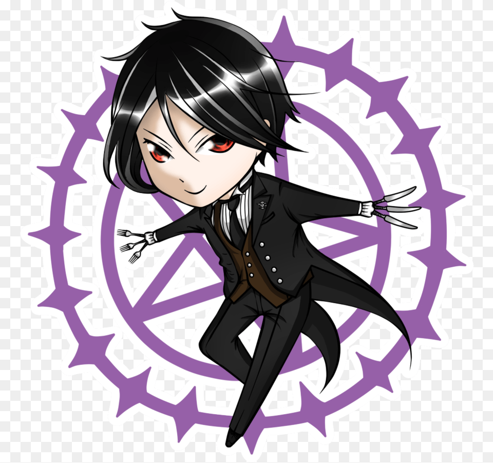 Black Butler Chibi Kuroshitsuji Simbolo, Book, Comics, Publication, Face Png Image