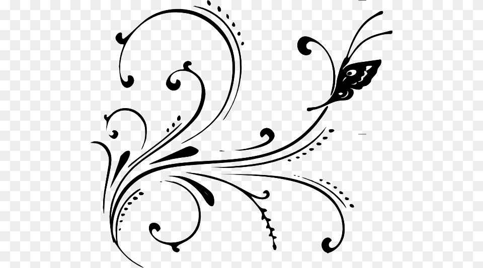 Black Butterfly Clip Art Vector Black And White Stock Swirl Design, Floral Design, Graphics, Pattern, Animal Png Image