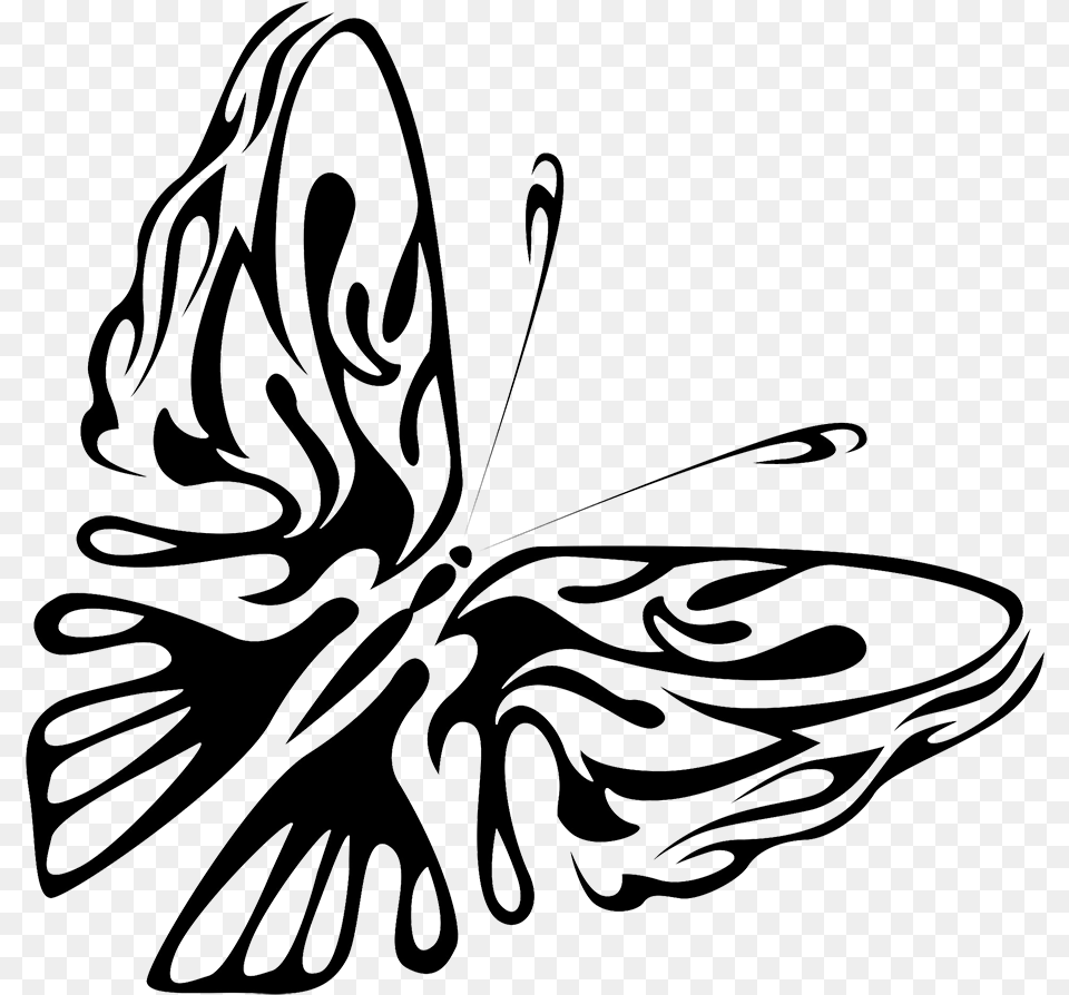 Black Butterfly Shape Butterfly Clipart, Art, Drawing, Text Png Image