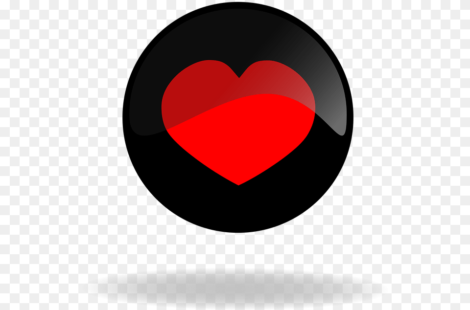 Black Button Button Heart Button Heart Black Red Tri Tim Mu En Free Png Download