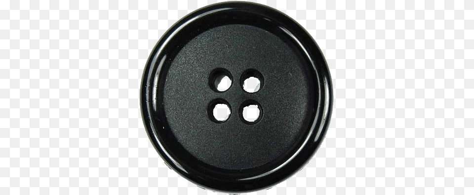 Black Button Goth Gothic Dark Fabric Cloth Accessory Horn Button With Metal Eyelet, Adapter, Electronics, Speaker, Electrical Device Free Png
