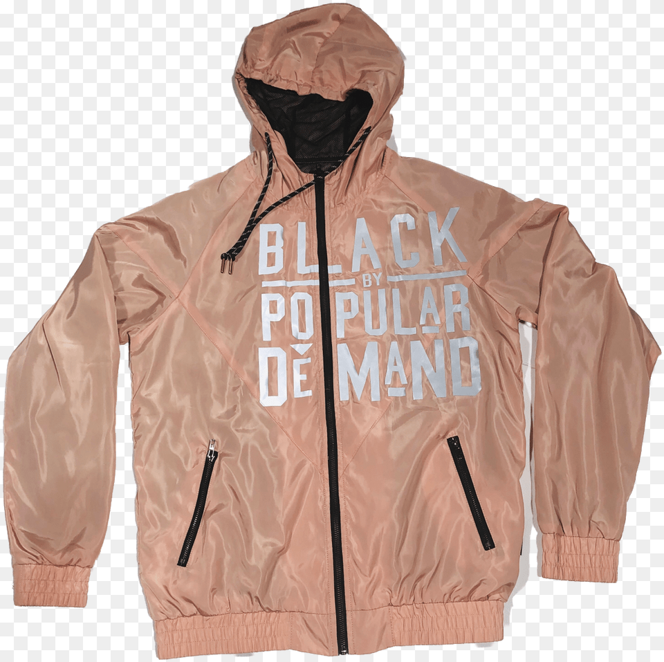 Black By Popular Demand Pink Unisex Windbreaker Jacket Hoodie, Clothing, Coat, Knitwear, Sweater Free Transparent Png