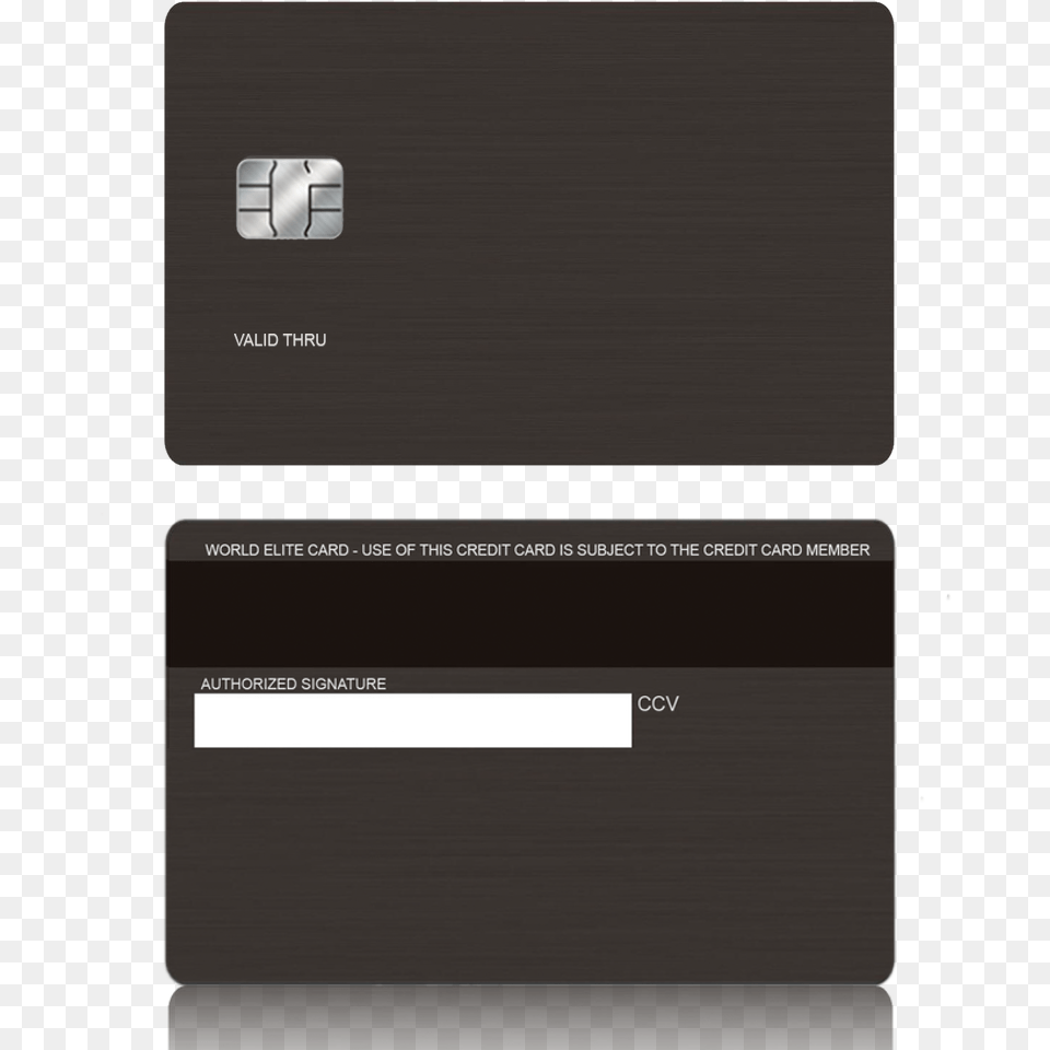 Black Card Back Of Black Credit Card, Text, Credit Card, Paper Free Png