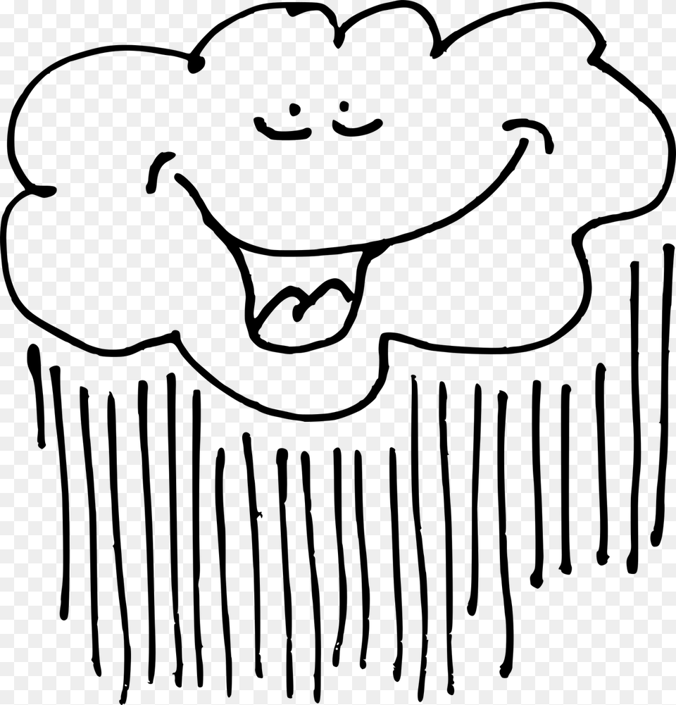 Black Cartoon Cloud Picture Raining Clouds Clip Art, Gray Free Png Download