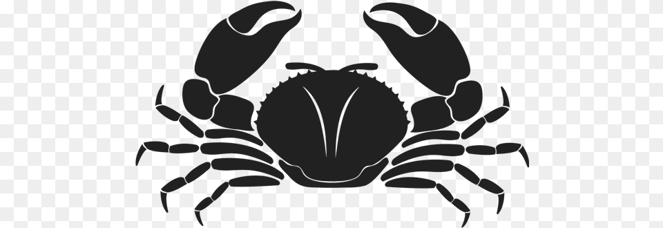Black Cartoon Crab Silhouette Rock Crab, Food, Seafood, Animal, Invertebrate Png Image
