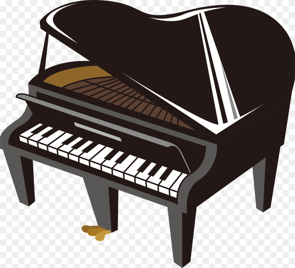 Black Cartoon Piano Element Design Cartoon Piano, Grand Piano, Keyboard, Musical Instrument Png Image