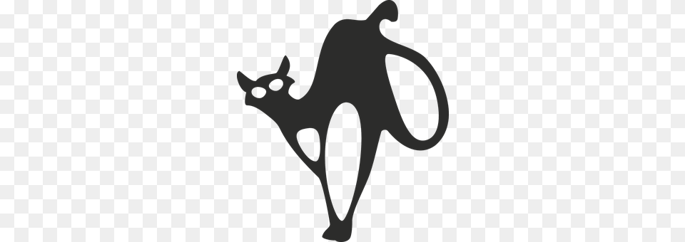 Black Cat Silhouette, Stencil, Animal, Mammal Free Png