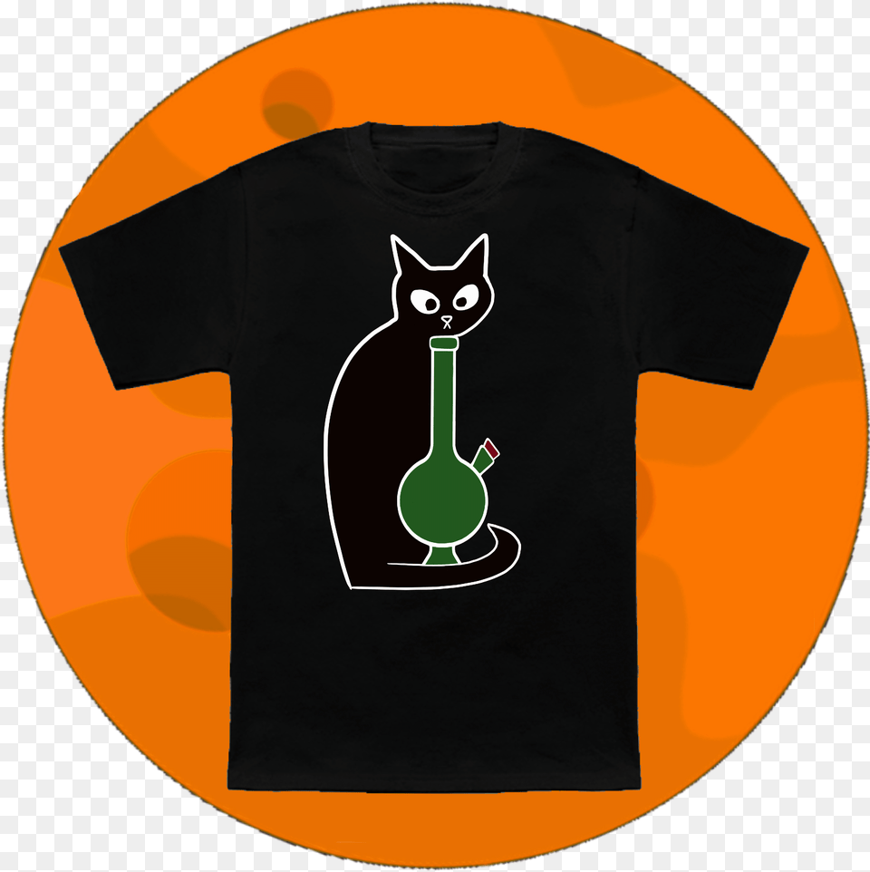 Black Cat, Clothing, T-shirt, Animal, Mammal Free Png