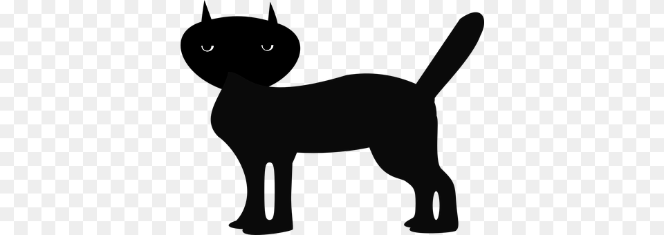 Black Cat Silhouette, Pet, Animal, Mammal Free Png Download