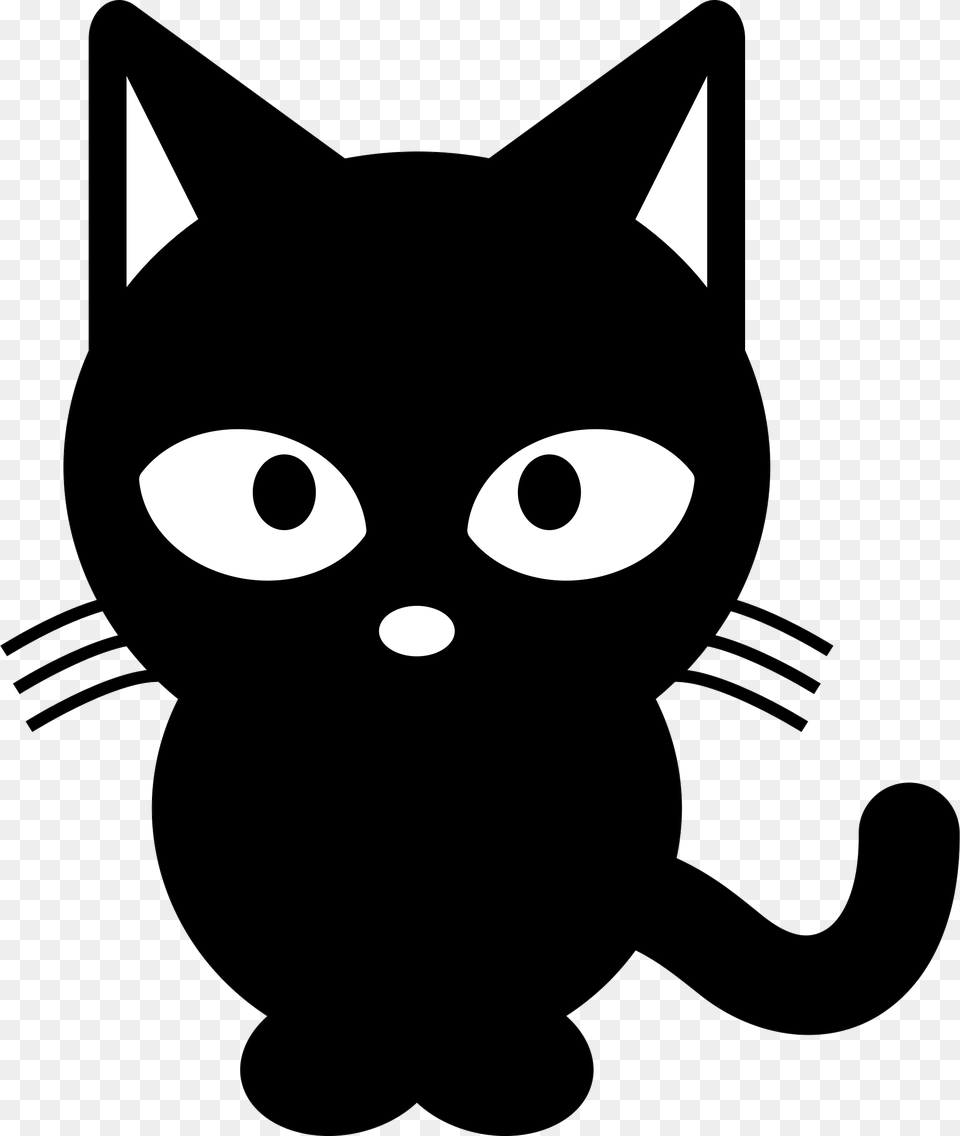 Black Cat And White Clipart Black Cat Clipart, Animal, Mammal, Pet, Baby Png